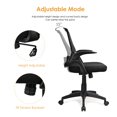 thumbnail image 3 of Ergonomic Office Task Chair with Flip-up Armrests and Tilt Tension Backrest, Mid Back Adjustable Executive Swivel Desk Chair for Home Study Conference Room, 3 of 10