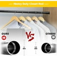thumbnail image 2 of OLIYNEDY Closet Rods for Hanging Clothes, Adjustable Metal Closet Rod for Wardrobes, 1.1inch Heavy Duty Closet Hanging Rod, 17-82", Matte Black, 2 of 7