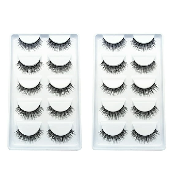 10 pares realistas falsas pestañas niña belleza pestañas maquillaje pestañas falsas