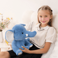 thumbnail image 3 of Almohada de Peluche de Elefante - Juguete de Peluche de Elefante Suave - Compañero Cómodo para la Hora de Dormir -13.8'', 3 of 9