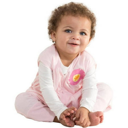 - HALO Early Walker SleepSack Wearable Blanket, 100% Poly Knit, Pink Flower, Large
