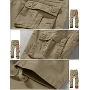Matchstick Men's Retro Relaxed Plus Size Cargo Pants with Multi Pockets
