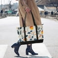 thumbnail image 4 of FORMRS Canvas Laptop Tote Bag for Women with 15.6" Computer Compartments Shoulder Handbag, Acorn Leaves Pattern, 4 of 7