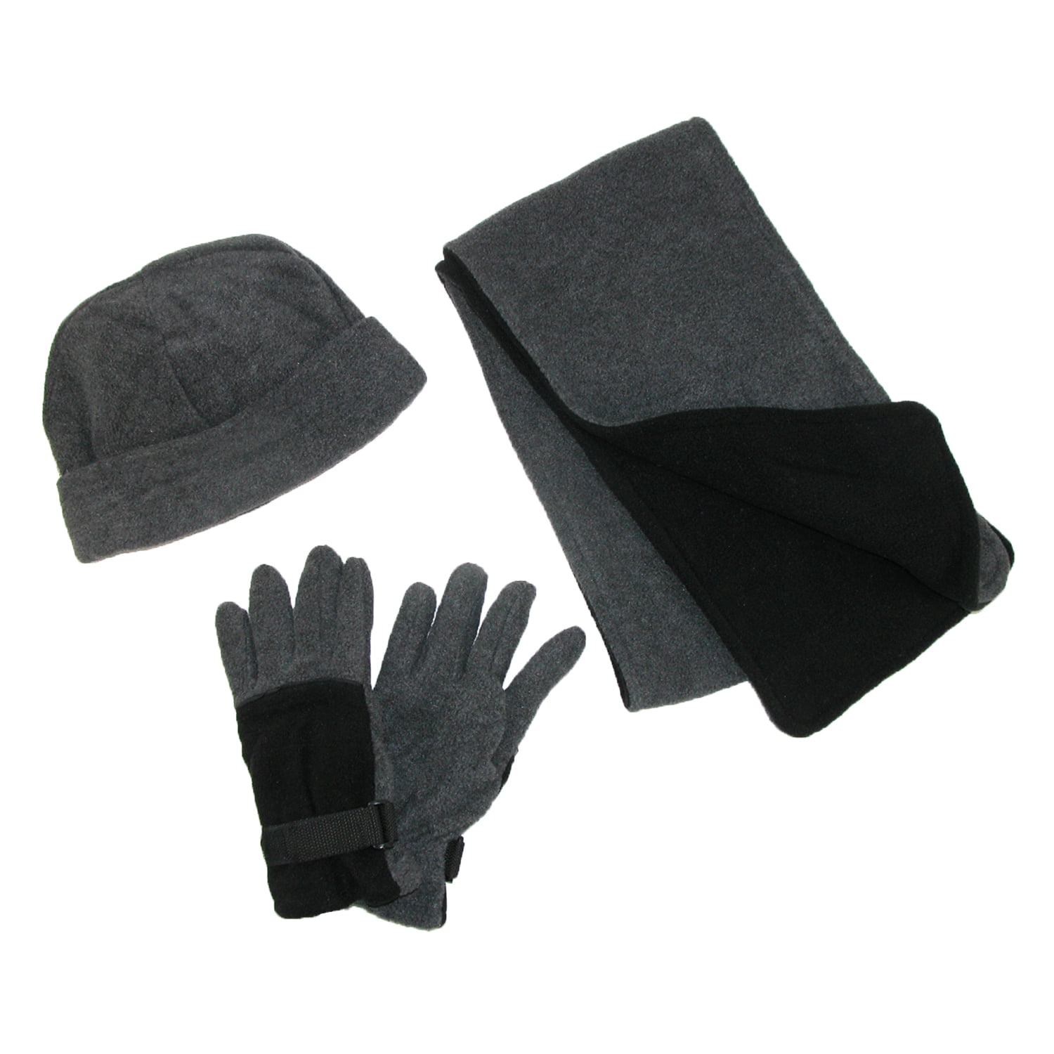 CTM Men's Fleece Hat Gloves and Scarf Winter Set Walmart Canada