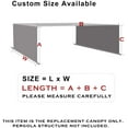 thumbnail image 6 of HDPE Breathable Pergola Replacement Cover Panel Canopy Shade Cover with Rod Pockets Beige 16' L x 9' W, 6 of 7