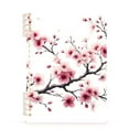 thumbnail image 2 of Pink Or Flowers Ring Binder Notebook Journey Note Diary College Ruled Spiral Notebook Study Loose Leaf Paper A5 60 Pages, 2 of 8