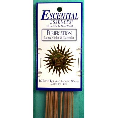 Essential Essences Incense Purification 16pk Sticks Bring Power of Calm Purge Negativity Wash Away The Bad Create Relaxing Atmosphere Into Your Home Prayer Meditation