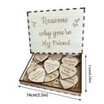 thumbnail image 3 of JHGoosa Unique Friendship Gift Wooden Hearts In The Box With Reasons Why You're My Best Friend Wooden Love Guestbook Box Friendship Souvenir Funny Birthday For Friends, 3 of 3