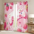 thumbnail image 2 of Manfei Teens Adults Kawaii Gamer Gamepads Black Out Curtains,Video Game Curtains Pack of 2 (42x63 Each),Cartoon Fruit Strawberry Bedroom Curtains,Super Cozy Room Decor, 2 of 6