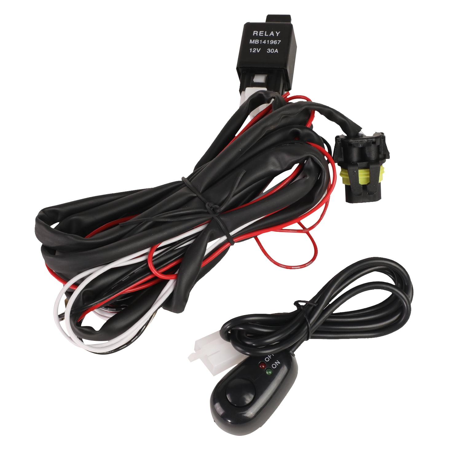 For 2005 to 2010 Dodge Jeep Chrysler Pair of Clear Lens Halogen Front Driving Fog Lights Lamps with Switch 06 07 08 09