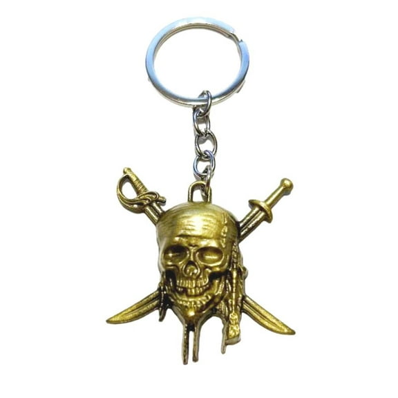 Pirates of the Caribbean Skull and Crossed Swords Keychain Keyring