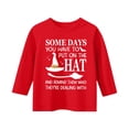 thumbnail image 4 of Mercatoo Halloween Shirts for Girls Teens Cute Witch Hat Graphic Tee 3/4 Sleeve Crewneck Tshirt Kids Fall P𝐚rty Tops Halloween Clothes, 4 of 4