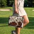 thumbnail image 4 of COEQINE Universal Golf Cart Seat Cover for 2-Seaters, Folds Like a Bag with Handle, 51.2x30.3 Inch Fit for EZGO/Yamaha/Club Car, 4-Pocket, Machine Washable, Retro Cowhide Cow Print, 4 of 8