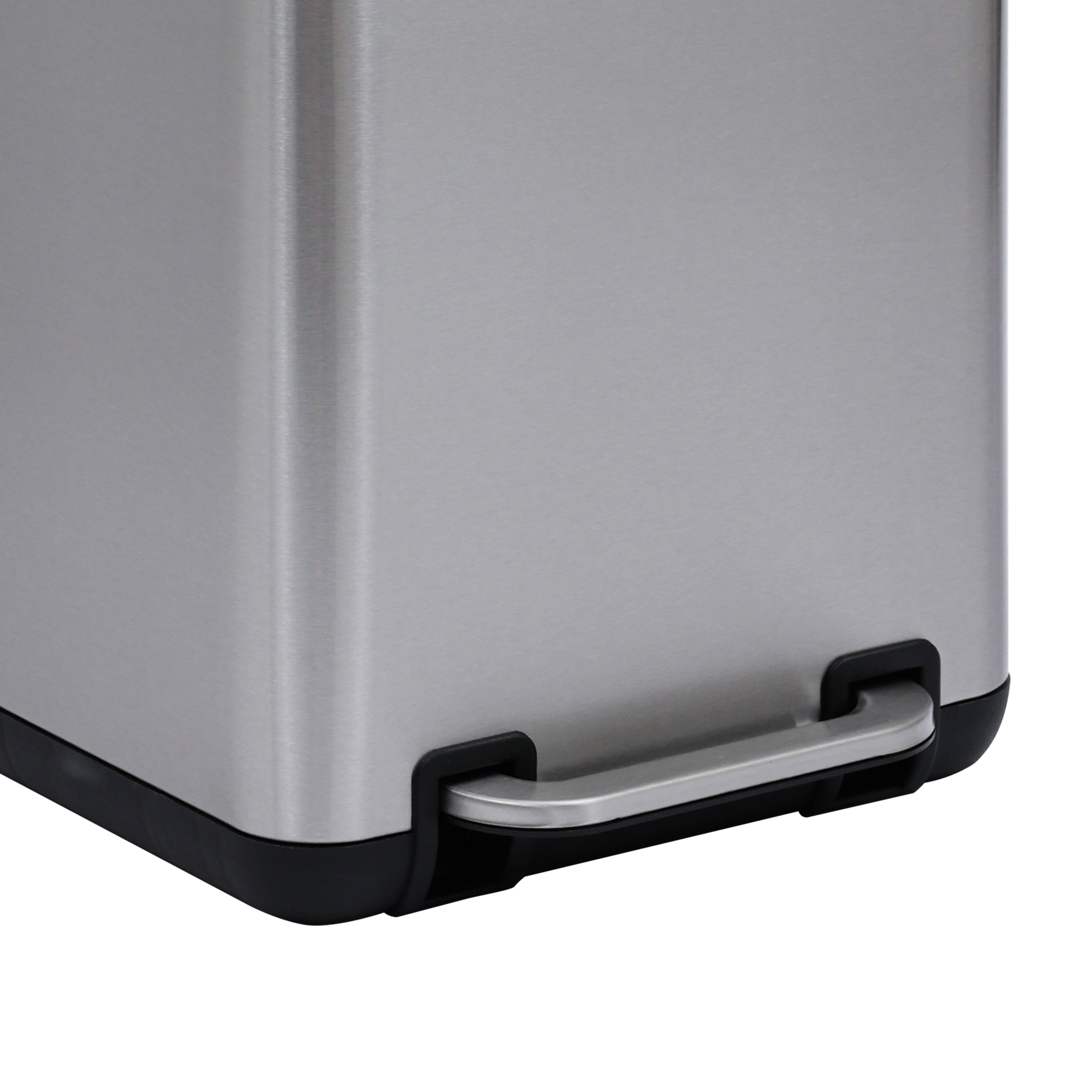 SunnyPoint 6 Liter / 1.58 Gallon Trash Can with Plastic Inner Buckets; Rectangle Bathroom, Office, Kitchen, and Bedroom Step On and Slow Close (S.N)
