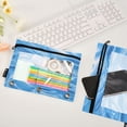 thumbnail image 4 of ALAZA 2 Pack Pencil Pouch Ocean Wavy Pencil Case for 3 Ring Binder Clear Window Pencil Bag Organizers, 4 of 6