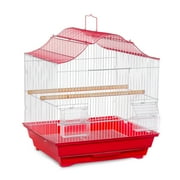 Prevue Pet Products Soho Crown Top Roof Red & White Bird Cage SP41613R/W
