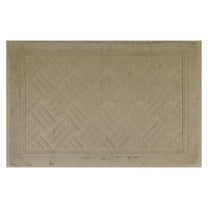 Unique Bargains Cotton Mat Towel Absorbent Floor Bath Rugs for Bathroom Khaki 16" x 24"