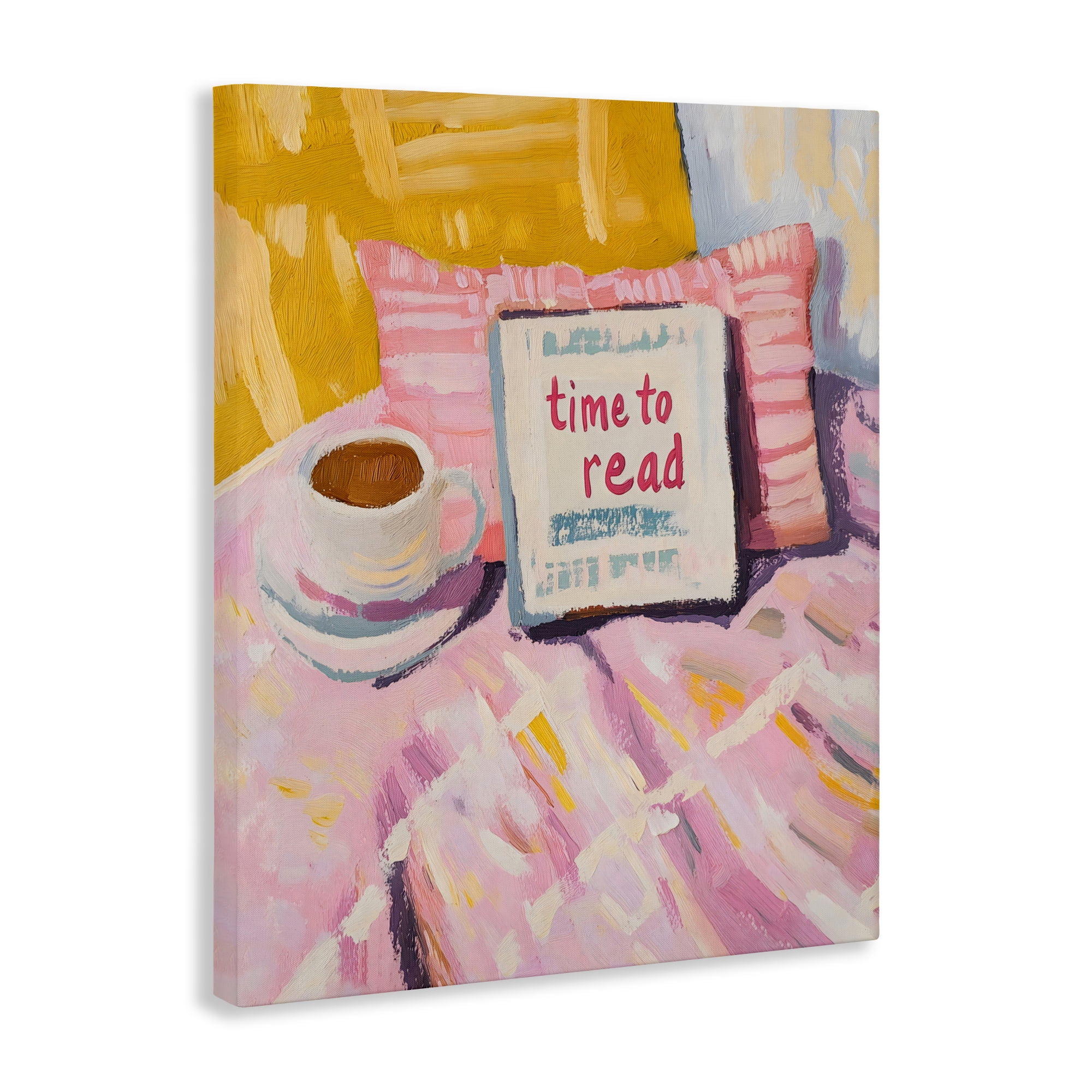 Stupell Industries Time To Read in Morning Canvas Wall Art, design by The Prints Vibe