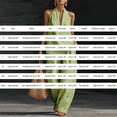 thumbnail image 3 of NMMUED Linen Set for Women’s Cotton Linen 2 Piece Set Summer Casual Lounge Halter Neck Top Wide Leg Pants Breathable Loose Fit Comfy Outfit Women Lounge Set Black L, 3 of 4