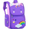 thumbnail image 1 of Mochilas para niños de 15 pulgadas, mochilas moradas para niñas, mochila escolar para niños de guardería, 1 of 5