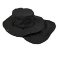 thumbnail image 2 of Glory Max Bucket Boonie Hat with Neck Flap Cover Sun Safari Wide Brim Fishing Cap Black, 2 of 5