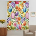 thumbnail image 2 of Easter Colorful Eggs Sheer Curtains 84 Inches Long, Spring Floral Polka Dot Green Striped Light Filering Curtains, Breathable Simi Curtain Privacy Drapes for Living Room Bedroom Window Treatment, 2 of 9