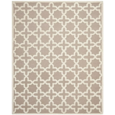 SAFAVIEH Cambridge Liz Geometric Wool Area Rug, Beige/Ivory, 5' x 8'