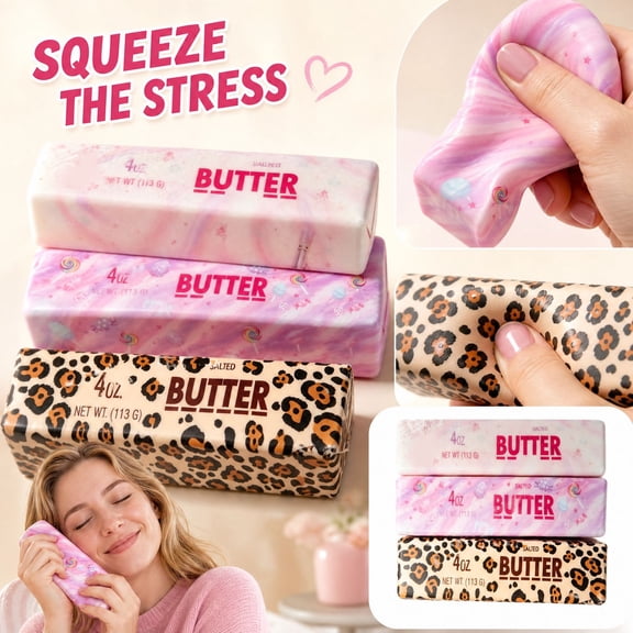 Butter Squishy Toys Stick Squishies Squeeze Toy Soft Slow Rising Hand Grip Fidget Toys Stress Relief Sensory Toy for Adults A243