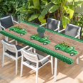 thumbnail image 2 of Saint Patrick's Day Table Cloths for 8 Foot Rectangle Tables, Luck Leaves Car Brown Wooden Plaid Patio Waterproof Elastic Fitted Tablecloths, Washable Rectangular Table Cover for Camping, 2 of 8
