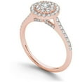 thumbnail image 2 of 3/4 Carat T.W. Diamond 10kt Rose Gold Double Halo Engagement Ring, 2 of 2