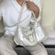 thumbnail image 5 of Bolso de axila de nube para mujer, monedero fruncido de cuero PU para comprador femenino (blanco), 5 of 7