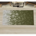 thumbnail image 1 of Geometric Decorative Rug, Gradient Color Change Digital Texture Mosaic Triangle Pixel Graphic Print Art, Quality Carpet for Bedroom Dorm and Living Room, 6 Sizes, Olive Green, by Ambesonne, 1 of 1