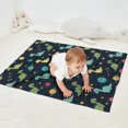 thumbnail image 2 of Blue Cartoon Dinosaurs Planets Pattern Blanket,Comfortable Soft Lamb Wool Throw Blanket,All Season,Warm Lightweight Blankets for Sofa Bed Couch Living Room Chair,30"x40", 2 of 4