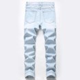 thumbnail image 4 of Tbopshirt Pants for Men,Men's New Fashion Have Pockets Button Zipper Personality Denim Trend Jeans Sweatpants for Men, 4 of 5