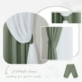 thumbnail image 4 of NICETOWN Double Layer Curtains for Bedroom, Blackout Elegant Grommet Noise Reflecting Fancy Drapes, Greyish Green, W52 x L95, Set of 2, 4 of 8