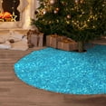 thumbnail image 5 of Defioc Blue Glitter for Christmas Tree Skirt Snowman Xmas Tree Skirt Farmhouse Christmas Decorations Tree Mat for Holiday Party Decor-36", 5 of 6