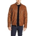 thumbnail image 2 of Luis Leather Mens Solid Hoody Genuine Lambskin Leather Jacket, Biker Jacket With Removable Hood, 2 of 4