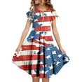 thumbnail image 2 of Little Girl Dresses Ruffled Sleeve A-Line Tiered Swing Summer 4th Of July Dress Girls Birthday Dress Girls Fancy Dress, 2 of 5
