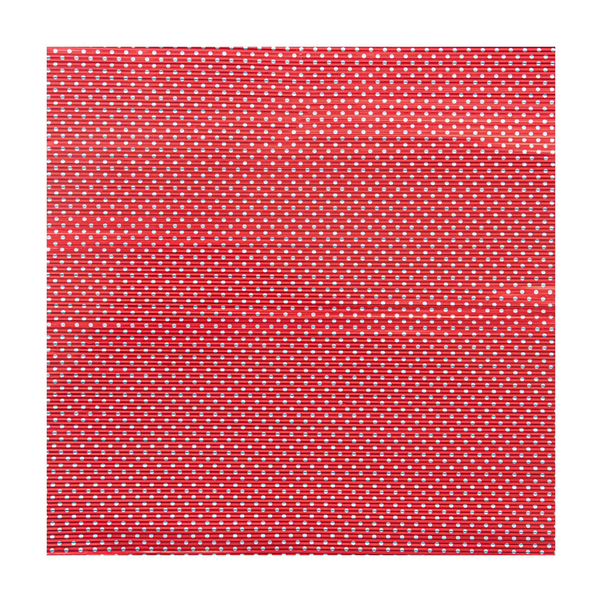 Foil Lux Red Polka Dot Aluminum Wrap and Basket Liner - Ripple - 12" x 12" - 500 count box