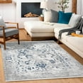 thumbnail image 4 of Grey Abstract Area Rugs for Living Room Washable Rugs Boho Moroccan Area Rug Soft Neutral Geometric Bohemian Carpet Distressed Indoor Rug for Bedroom Dining Room Office Foldable Nonslip Rug, 4 of 9