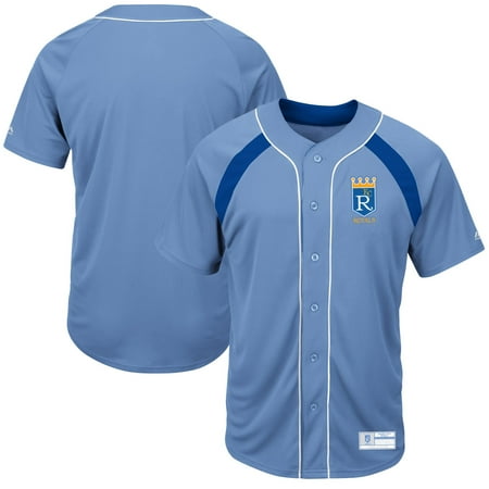 Kansas City Royals Majestic Cooperstown Collection Peak Power Cool Base Fashion Jersey - Light Blue/Royal