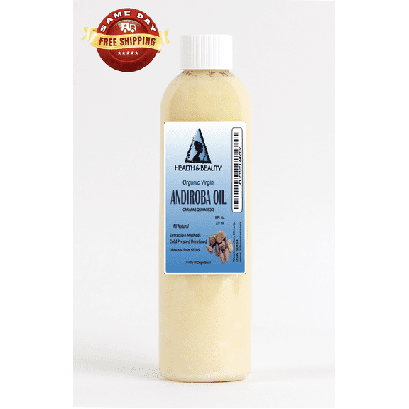 Andiroba Seed Oil Unrefined Virgin Organic Cold Pressed Raw Pure 8 oz