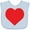 AE-Light Blue, variant on Inktastic Red Heart Boys or Girls Baby Bib