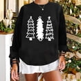 thumbnail image 2 of Christmas Shirts for Women Xmas Tree Print Sweatshirt Casual Round Neck Long Sleeve Pullover Holiday Party Pullover pullover hoodie, 2 of 7