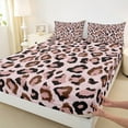 thumbnail image 3 of Feelyou Leopard Cheetah Print Bed Sheets, Black Pink King Sheets, Modern Fashion Dots Sheet Set, Super Cozy Room Decor, 4 Pieces, 3 of 7