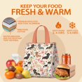 thumbnail image 5 of Dachshund and Flower Insulated Lunch Bag for Women & Adults,Large Portable Soft Cooler Lunch Bag,Thermal Food Storage Tote with Pearl Cotton,8.66L,8.75x5.75x9.5 Inch, 5 of 6
