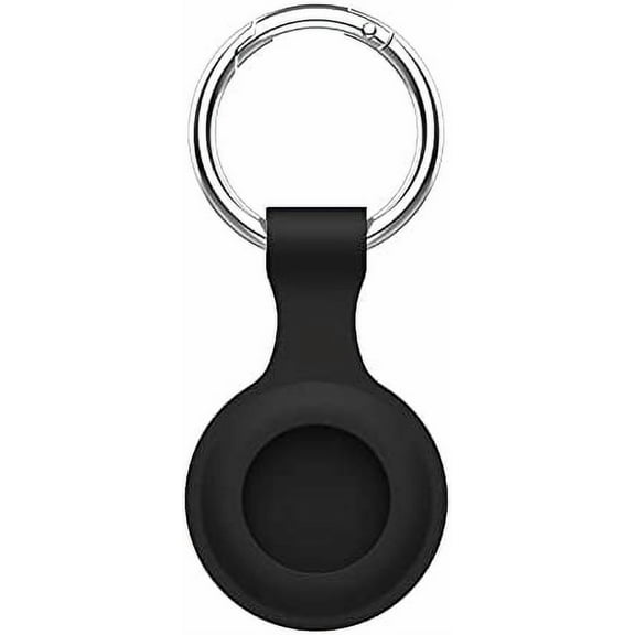 Apple AirTag Silicone Holder Keyring Carry Case Keychain Air Tag Black Small