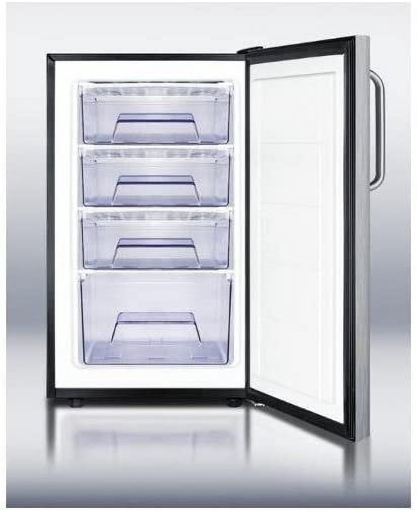 Summit FS408BLBISSTBADA Refrigerator, Stainless-Steel
