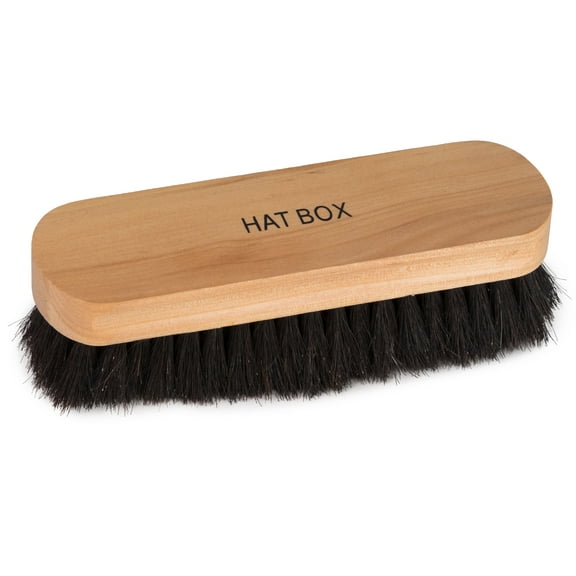 100% Horsehair Shoe Brush With Ergonomic Natural Wood Handle - Polish and Shine Leather and Synthetic Boots and Footwear