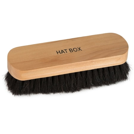 100% Horsehair Shoe Brush With Ergonomic Natural Wood Handle - Polish and Shine Leather and Synthetic Boots and